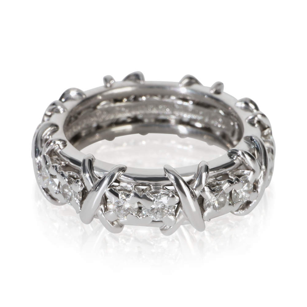 Tiffany & Co. Platinum Diamond Sixteen Stone Ring